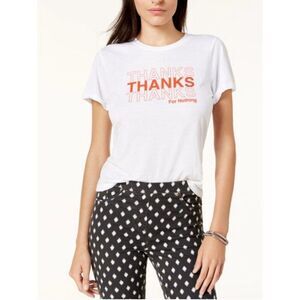 Kid Dangerous White Red Short Sleeve Thanks For Nothing Graphic T Shirt M